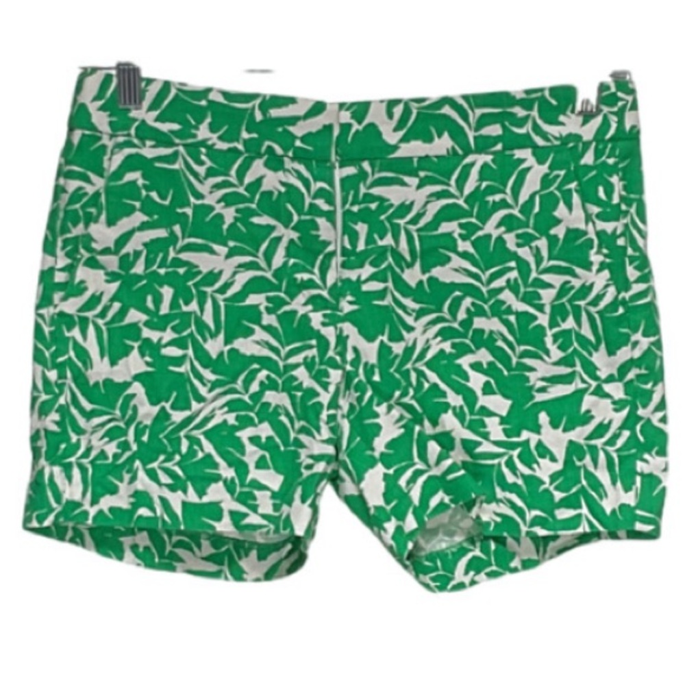 J. Crew Sz 4 Green Tropical Print Women's Shorts